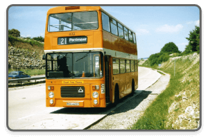 photo of an older Cardiff bus