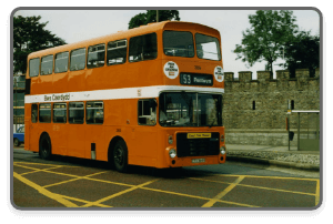photo of an older Cardiff bus
